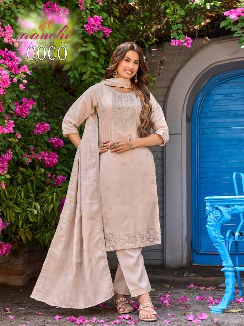 Aanchi coco 3pcs best place to buy kurtis for wholesale price